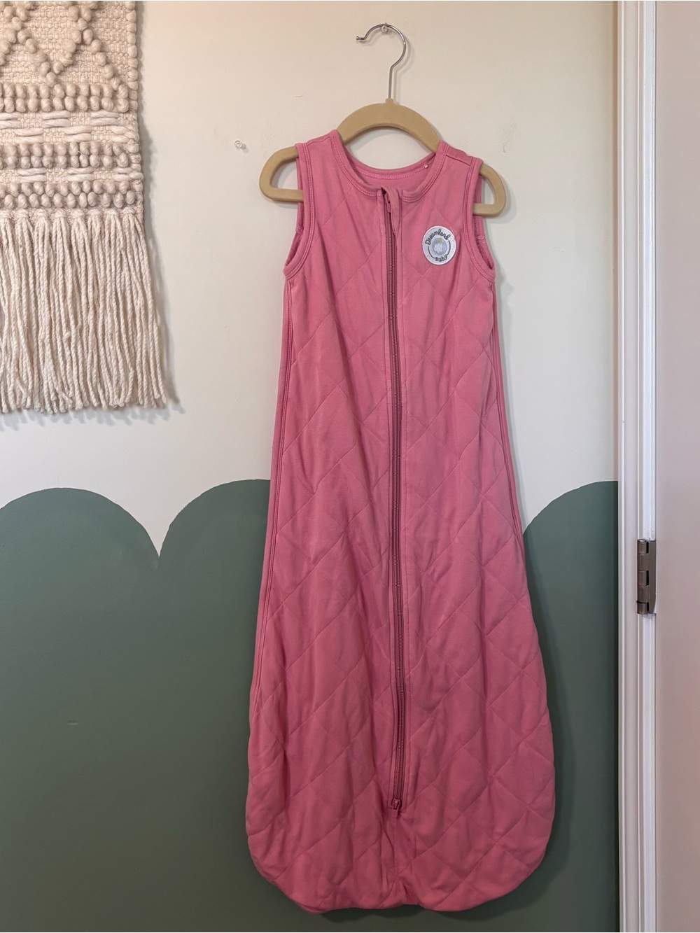 Dreamland Baby Lightweight Quilted Pink Baby Sleep Sack with Front Zip